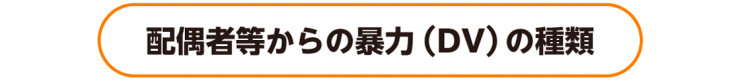 配偶者等からの暴力(DV)の種類