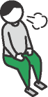 一呼吸するイラスト