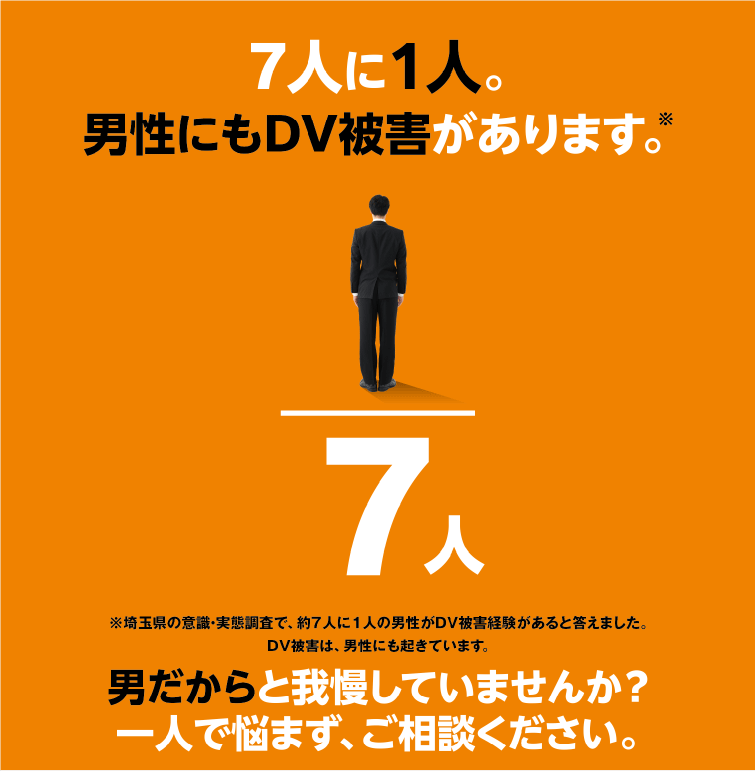男性にもDV被害があるポスター