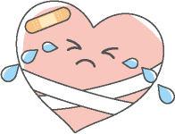 心が泣いているイラスト