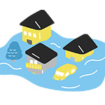 水害のイラスト