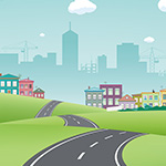 道路のイラスト