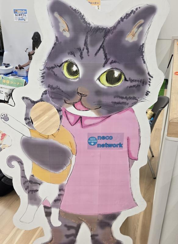 猫の顔出しパネル