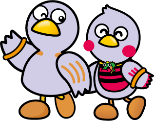 コバトンとさいたまっちのイラスト