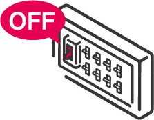 ブレーカーがOFFになっているイラスト