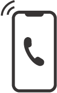 スマートフォンから通話するイラスト