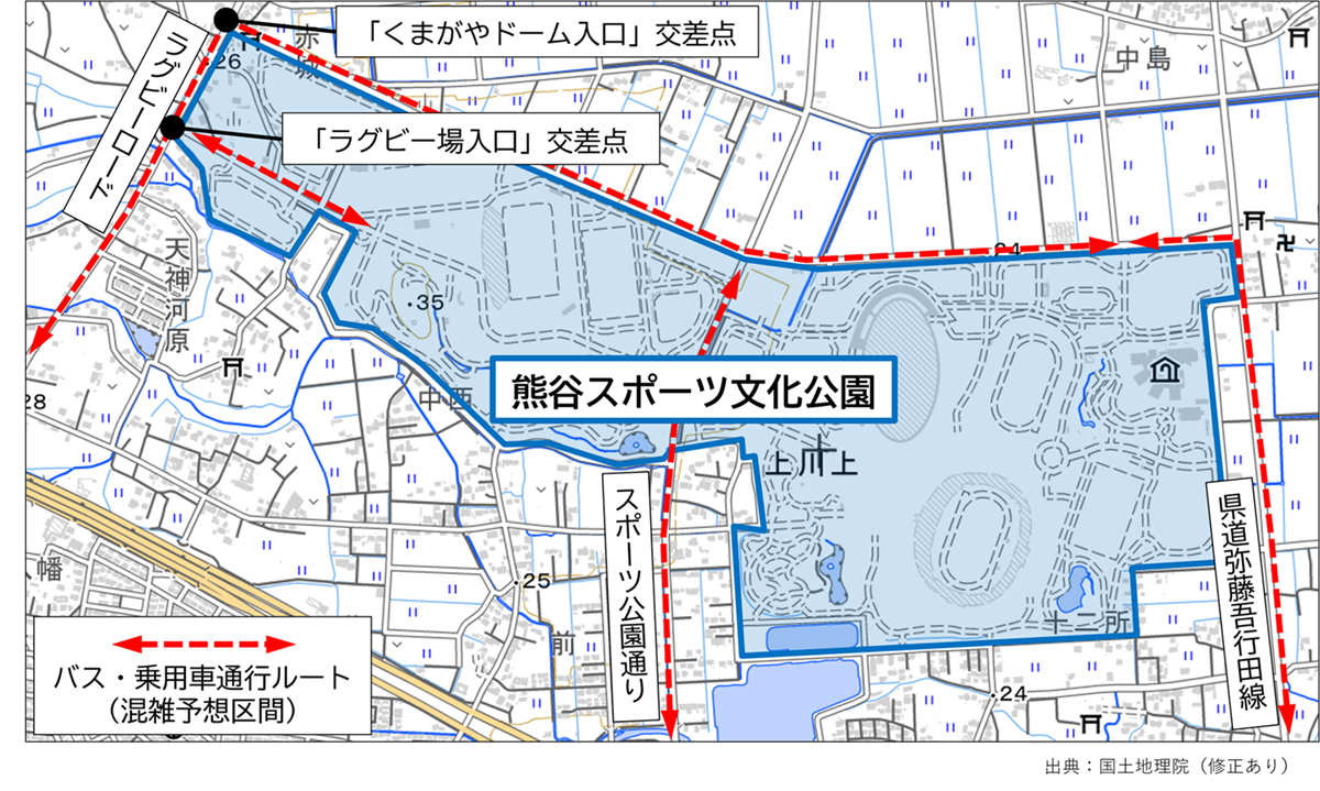 熊谷スポーツ文化公園周辺図