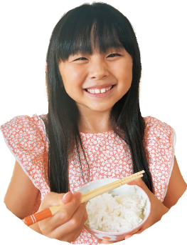 笑顔になっている女の子の写真