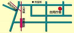 飯能県税事務所の案内図