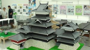 建築科が製作した敢闘賞作品の松本城天守模型