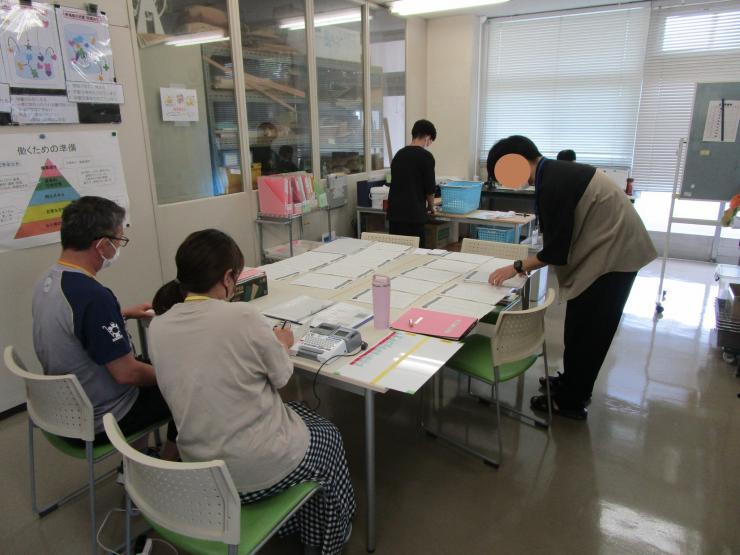 模擬就労の様子(作業)