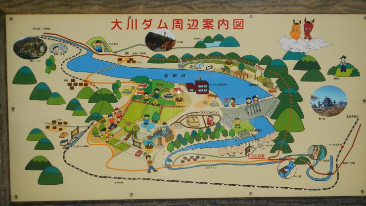 大川ダム周辺案内図
