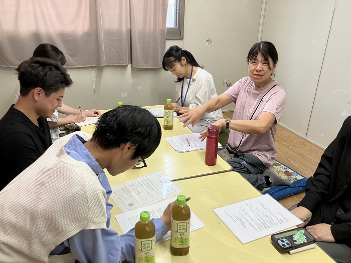 取材の様子（しいのみ学童クラブ）