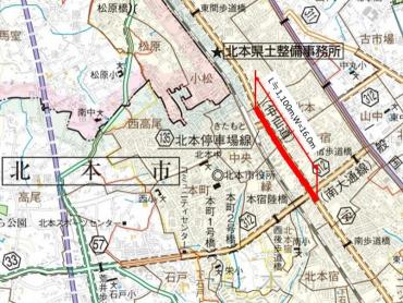 仲仙道北本工区位置図