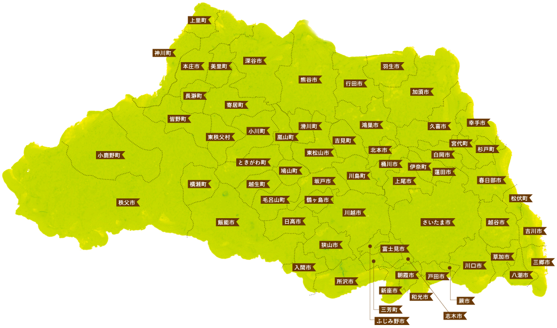 埼玉県内の地図